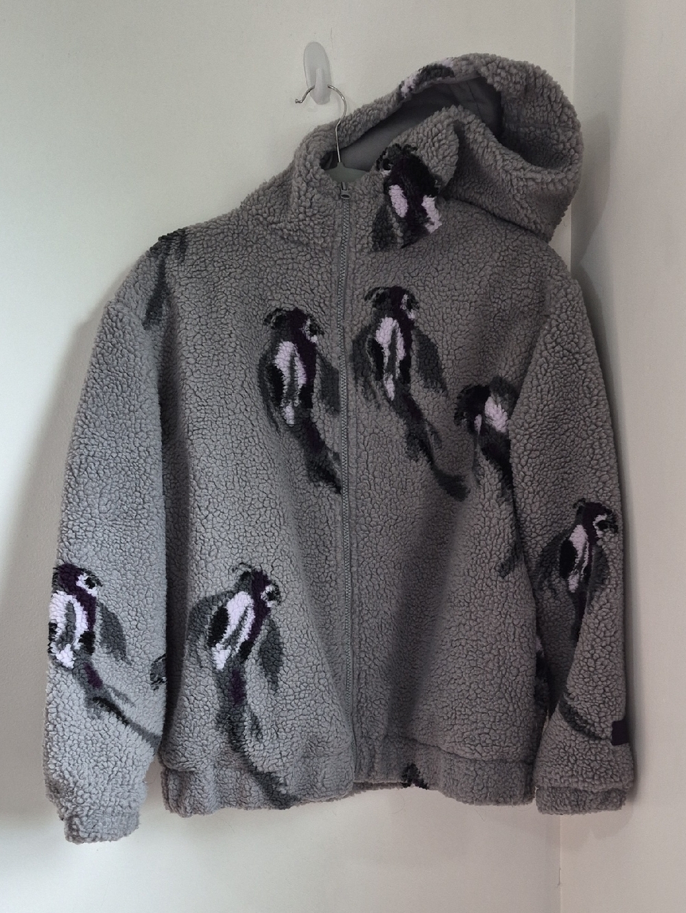 Taylor Swift Speak Now Koi Fish Gray Sherpa Hoodie Jacket